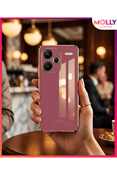 Molly Luxury Silicone Case with Lilac Edges and Gold Detail for Redmi Note 13...