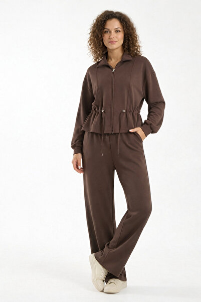 MAİMODA Women's Peplum Detailed Modal Tracksuit Set