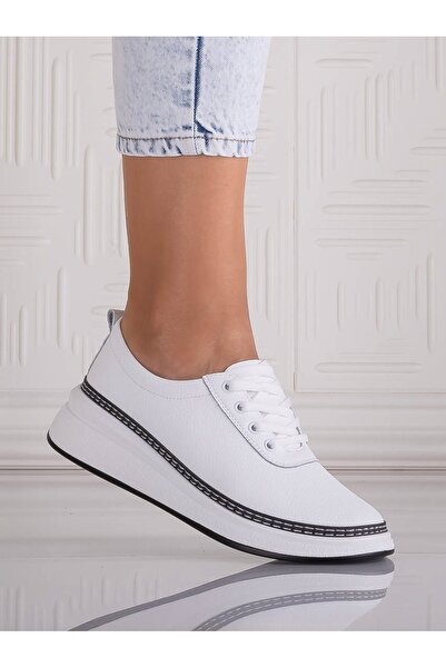 ANGEL BLUE Pantofi sport Alonsa pentru femei, albi, din piele, mărimea 36