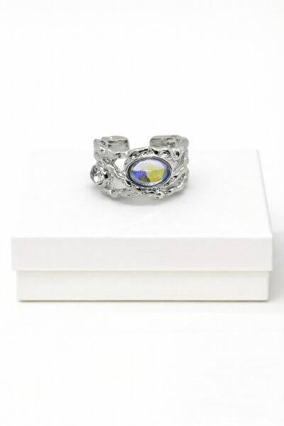 MakeWell Gothic Opal Stone Ring – Adjustable Gothic Aesthetic Women's Ring