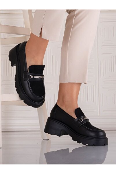 Rora Pantofi sport negri pentru femei Catilea, din piele, mărimea 37