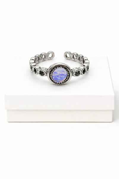 MakeWell Gothic Black Heart Star Flower Stone Ring – Adjustable Gothic Punk S...