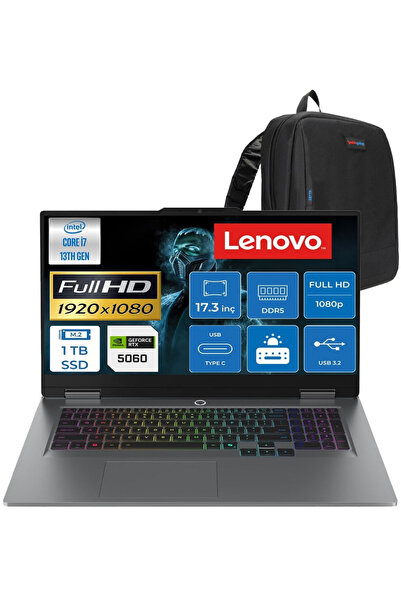 LENOVO Loq 17IRX10 Intel Core I7 13700HX 32GB Ddr5 1TB SSD RTX5060 115W Win11...