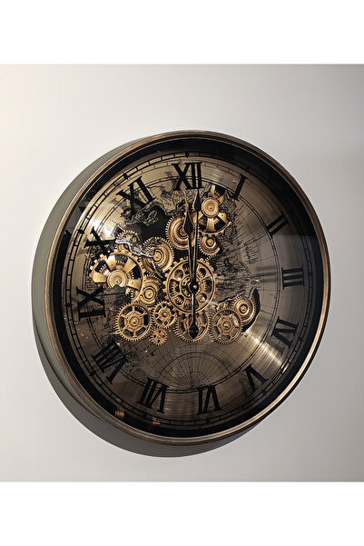 KENPAZAR Özel Tasarım Metal Çarklı Duvar Saati