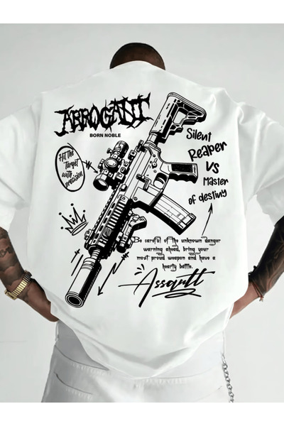 gencerco Design special cu imprimeu graffiti Premium supradimensionat tricou