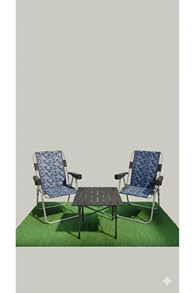 North İki Kişilik Kamp Sandalyesi ve Kamp Masası Seti