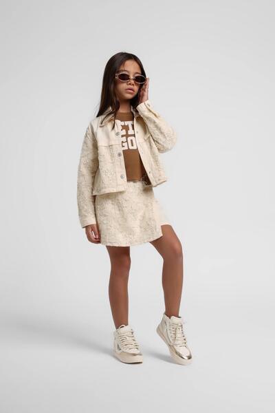 Escabel Fată fustă pantalon scurtă 2636 Cremă