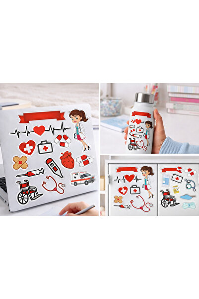 Limitless Design مجموعة ملصقات بتصميم الطبيب والصحة مقاس 22x30 سم - ملصق طبي ...
