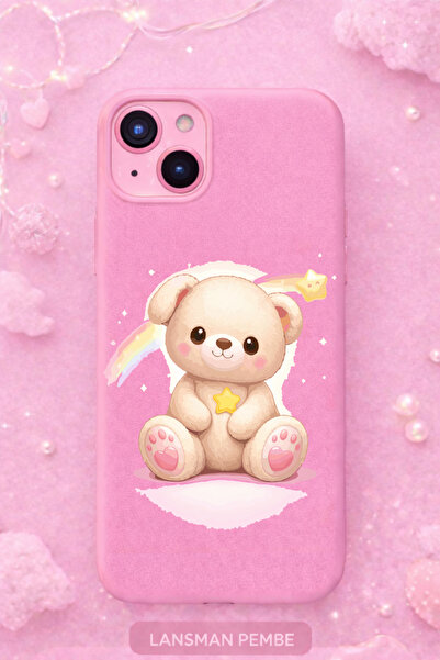 kılıfevreni حافظة هاتف آيفون 13 مخمل ذات سطح داخلي وردي اللون + شاشة زجاجية س...