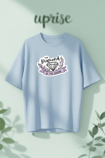 Vordevia Bridgerton Diamond cu imprimeu bumbac lu supradimensionat tricou