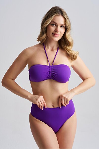 AQUAVİVA Γυναικείο σετ μπικίνι Adriana Στράπλες Push Up με λαιμόκοψη Με δέσιμ...