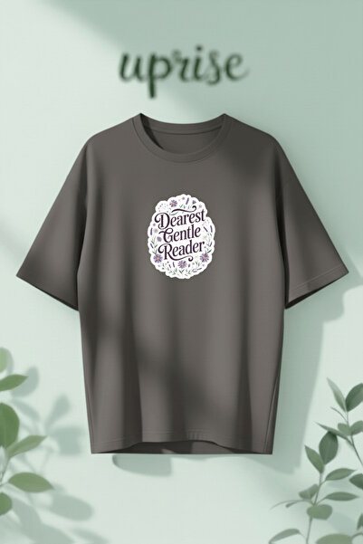 Vordevia Dear Gentle Reader Bridgerton Printed Cotton Lu Oversized T-Shirt