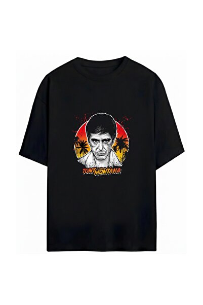 SVART WEAR Unisex majica sa šarom "Scarface" u velikom izgledu