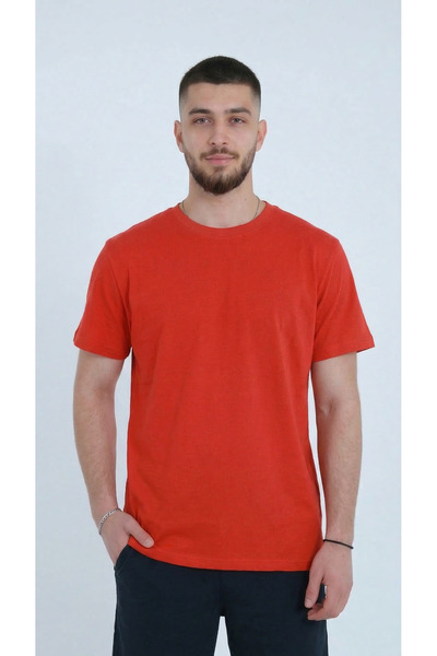 TKT Culoare roșie pentru bărbați, bumbac piese, tricou bumbac moale Țesătură ...