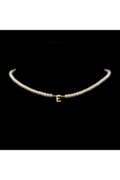 ElectraStore Colier De Perle Cu Pandantiv Litera E