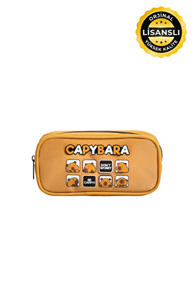 capybara Original Licensed Pencil Case – Zippered, Fabric, Large Capacity