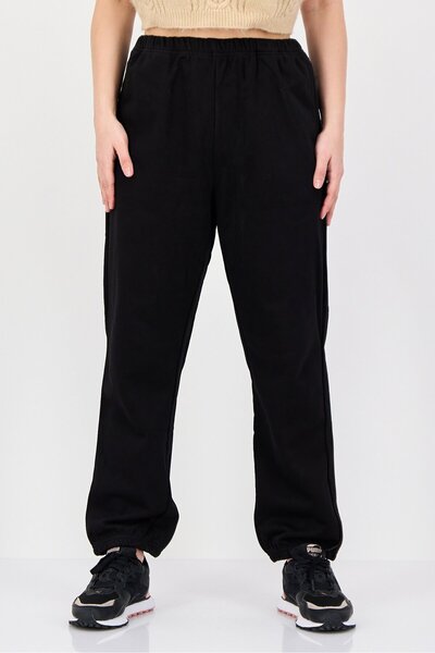 Kayfi Women Regular Fit Solid Sweatpants, Black