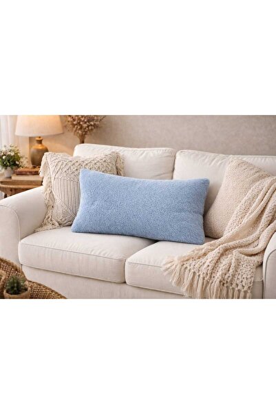 BN ÇAKİ PELÜŞ ÇİFT TARAFLI KIRLENT KILIFI MAVİ 50X30