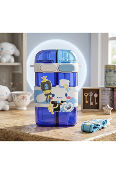 Mihristore Cinnamoroll Figürlü Çift Bölmeli Matara Suluk Okul Suluğu