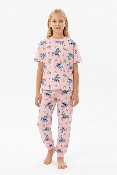 Yağmur Giyim Set de pijamale pentru fete ISOB Pink Stittcch D cu model % bumb...