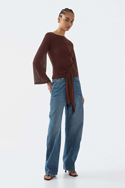 H&M Tie-detail knitted top