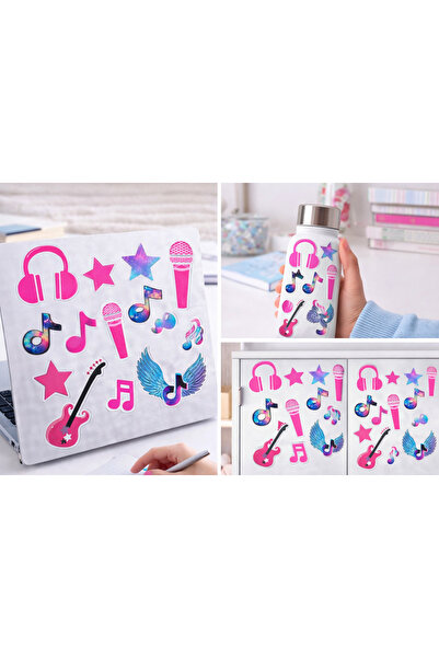 Limitless Design مجموعة ملصقات ذات طابع موسيقي ووسائل التواصل الاجتماعي مقاس ...