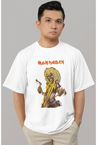 SEVBANO Design Iron Maiden Rock Metal Music Band Printed Unisex Oversized T-S...