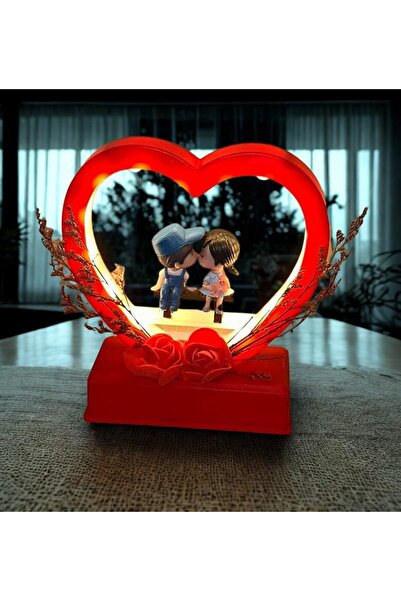 Hepta Collection Işıklı Müzikli Sevgililer Günü Hediyesi, Kalp Şeklinde Öpüşe...