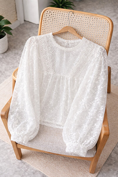 Poliyance Elian Beyaz Bluz