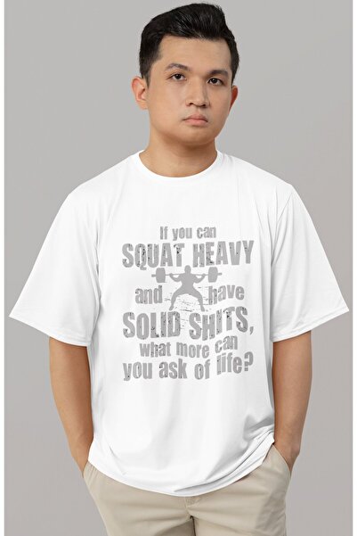 SEVBANO Tricou oversize unisex cu imprimeu Design Squat Fitness Bodybuilding ...