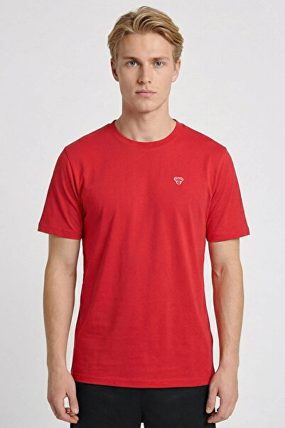 hummel تي شيرت رجالي أحمر عادي من Hmlt-Ic Ico 911865-9829