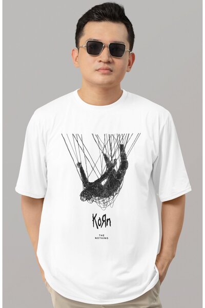 SEVBANO Design Korn Rock Metal Music Band Printed Unisex Oversized T-Shirt