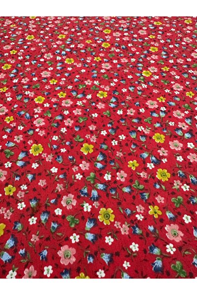 oskatekstil Poplin Kumaş %100 Pamuk Çiçek, Çıtır Desenli 170 cm En Metre İşi ...