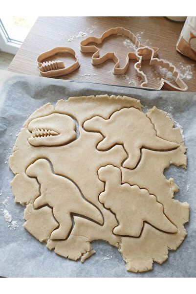 Orvenheim Set of 4 Dinosaur Cookie Molds T-Rex Stegosaurus Spinosaurus Candy ...