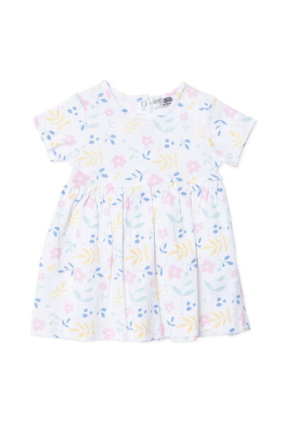 ebebek Hello Baby HelloBaby Kız Bebek Elbise Çiçek Baskılı Çıtçıtlı Bisiklet ...