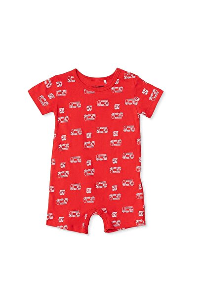 ebebek Hello Baby HelloBaby Erkek Bebek Kısa Tulum Taşıtlar Baskılı Çıtçıtlı ...