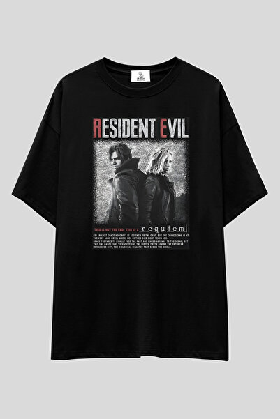 UmbraWear Resident Evil "Requiem" Oversize T-shirt | Unisex %100 Pamuk Özel T...