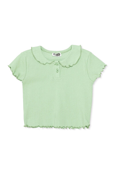 ebebek Hello Baby HelloBaby Kız Bebek Bluz Düğmeli Bebe Yaka Kısa Kol