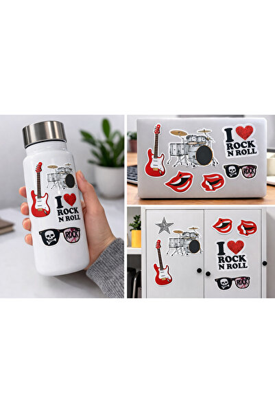 Limitless Design مجموعة ملصقات ذات طابع موسيقى الروك مقاس 22 × 30 سم - ملصقات...