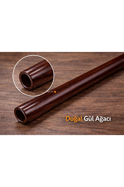 Han Tobacco Doğal Gül Ağacı Ahşap Ağızlık 14 cm – 6 mm / 6.5 mm İnce Çap Uyum...