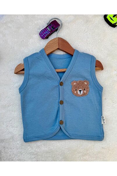 KapsülBebek Baby 100% Cotton Embroidered Vest