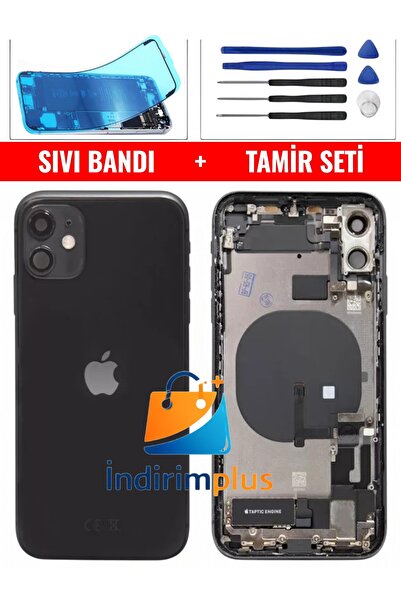indirimplus iPhone 11 Kasa Dolu Kasa Yan Düğmeler (Siyah Renk)+ +Montaj Seti+...