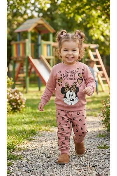 zavera for kids Set de trening dublu cu detaliu leopard Mickey Mouse pentru f...