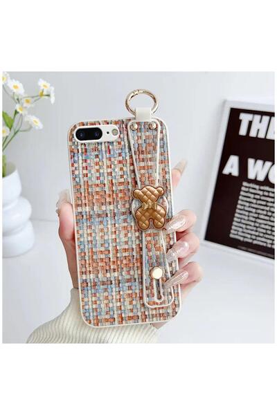 Zebana iPhone 7 Plus Compatible Case Teddy Silicone Case Orange