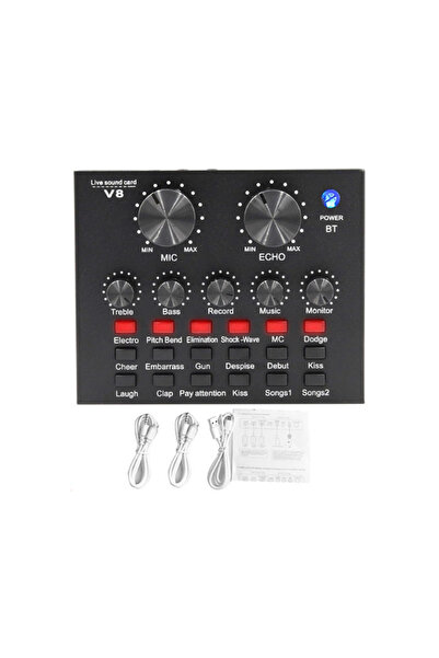Other BM800 condenser microphone, V8 sound card podcast device