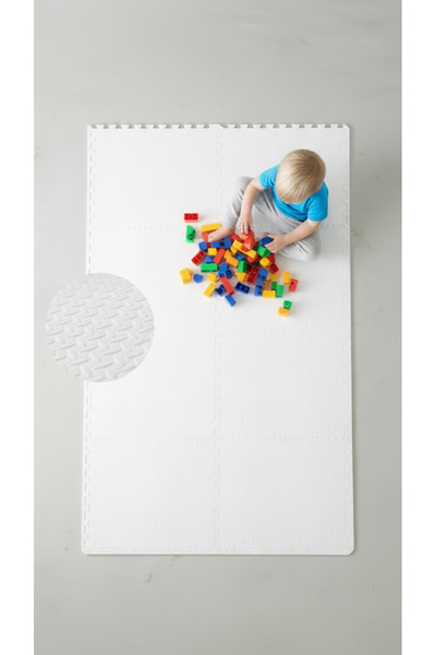 CARPAZAR Modern Oyun Matı 100x200 Kurulumlu 8 Parça 50x50 13mm Oyun Halısı Ma...