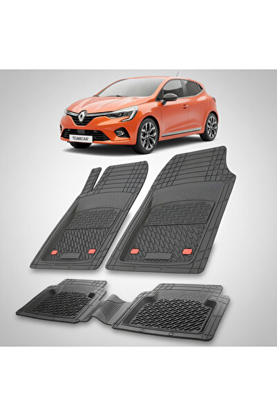 TEAMCAR Πατάκια δαπέδου συμβατά με Renault Clio V 1 Hatchback 2019-2023 | Μαύρο