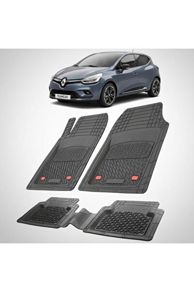 TEAMCAR Πατάκια δαπέδου συμβατά με Renault Clio IV 2 Hatchback 2016-2019 | Μαύρο