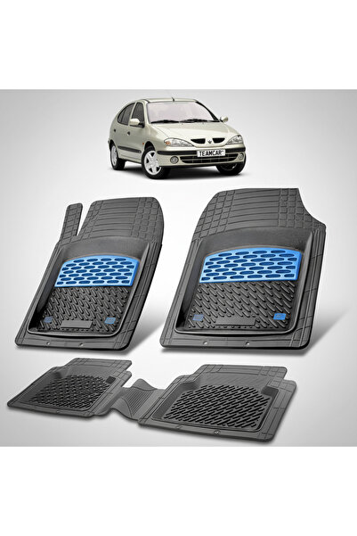 TEAMCAR Πατάκια δαπέδου συμβατά με Renault Megane I 2 Hatchback 1999-2002 | Μπλε