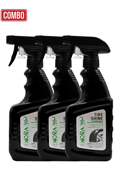 Nora Tire Shine Combo 3pcs N-254 500ml Protects, Nourishes, and Enhances Tire...